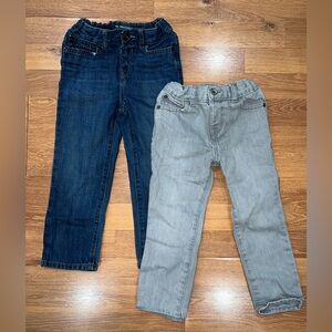 Place Kids Denim and Light Gray Pull-On Jeans - Set of 2
